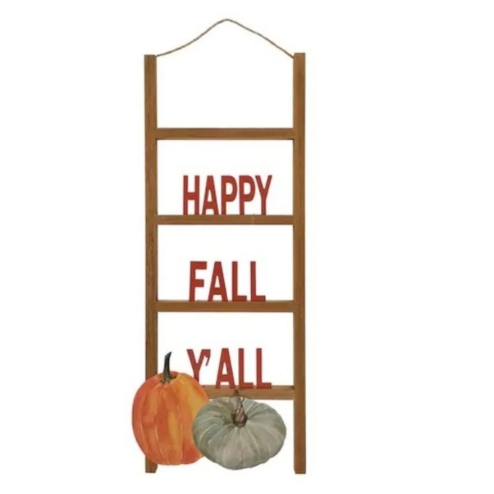Happy fall y'all wood ladder